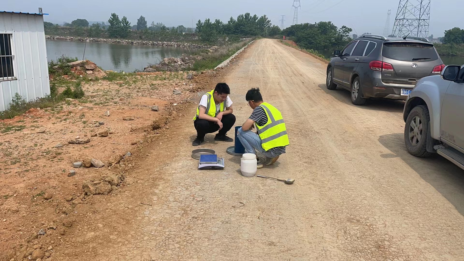 迎江区堤防加固工程压实度现场检测